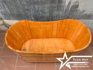 Bồn tắm gỗ dáng nằm