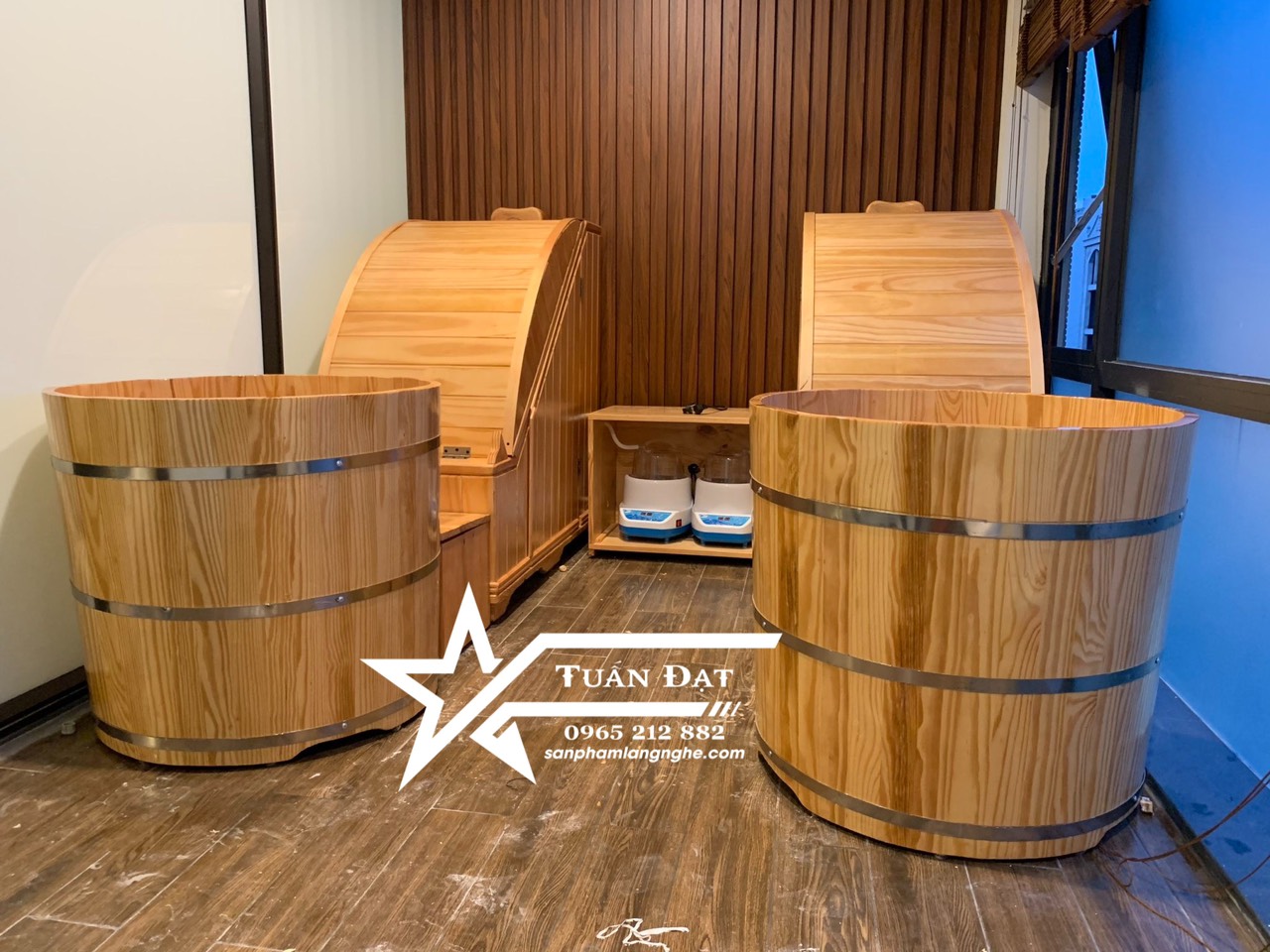 bon-tam-go-cua-spa-o-bac-giang bồn tắm gỗ của spa ở bắc giang