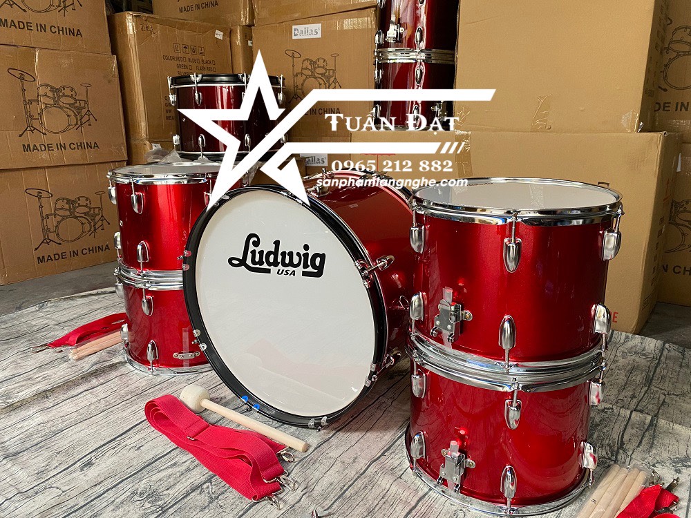 trong-doi-ca-ludwig-do trống đội ca LUDWIG đỏ