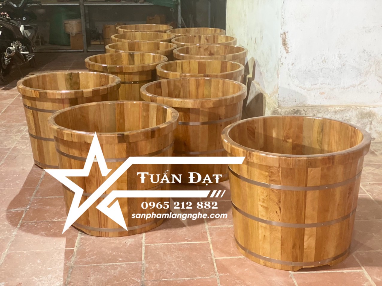 bon-tam-go-homestay bồn tắm gỗ homestay