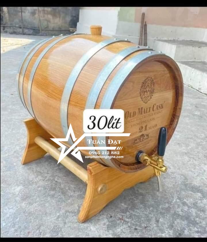 binh-go-soi bình gỗ sồi