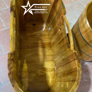 bồn tắm gỗ oval